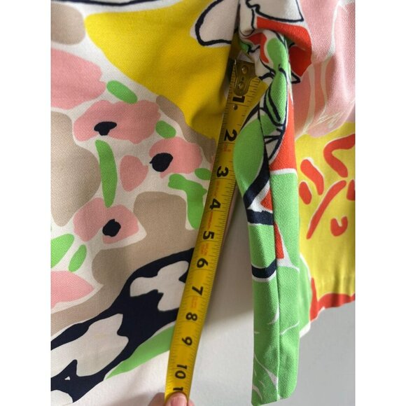 Trina Turk Women’s Floral Bermuda Shorts Multicolor Cotton Blend Summer Size 2 - Picture 10 of 13